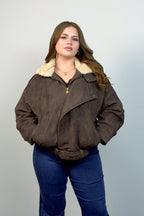 Bomber Gamuza Dalia con Cuello de Chiporro