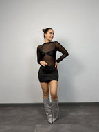 Vestido con Transparencias Aurora